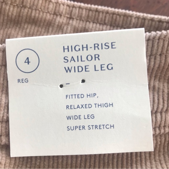 Universal Thread Tan Wide Leg High Rise Corduroy Pants - Picture 3 of 7